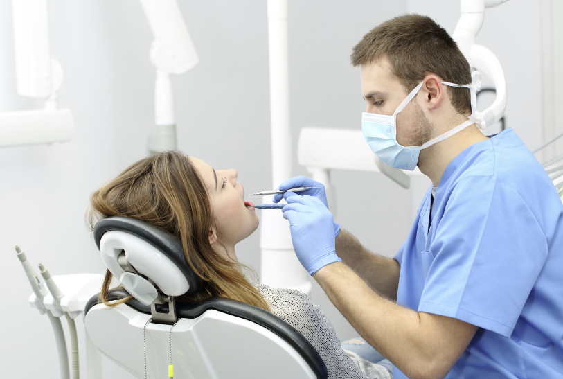 dentist working with a patient